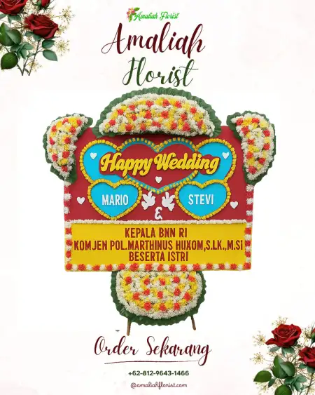 Papan Bunga Pernikahan Wonoayu
